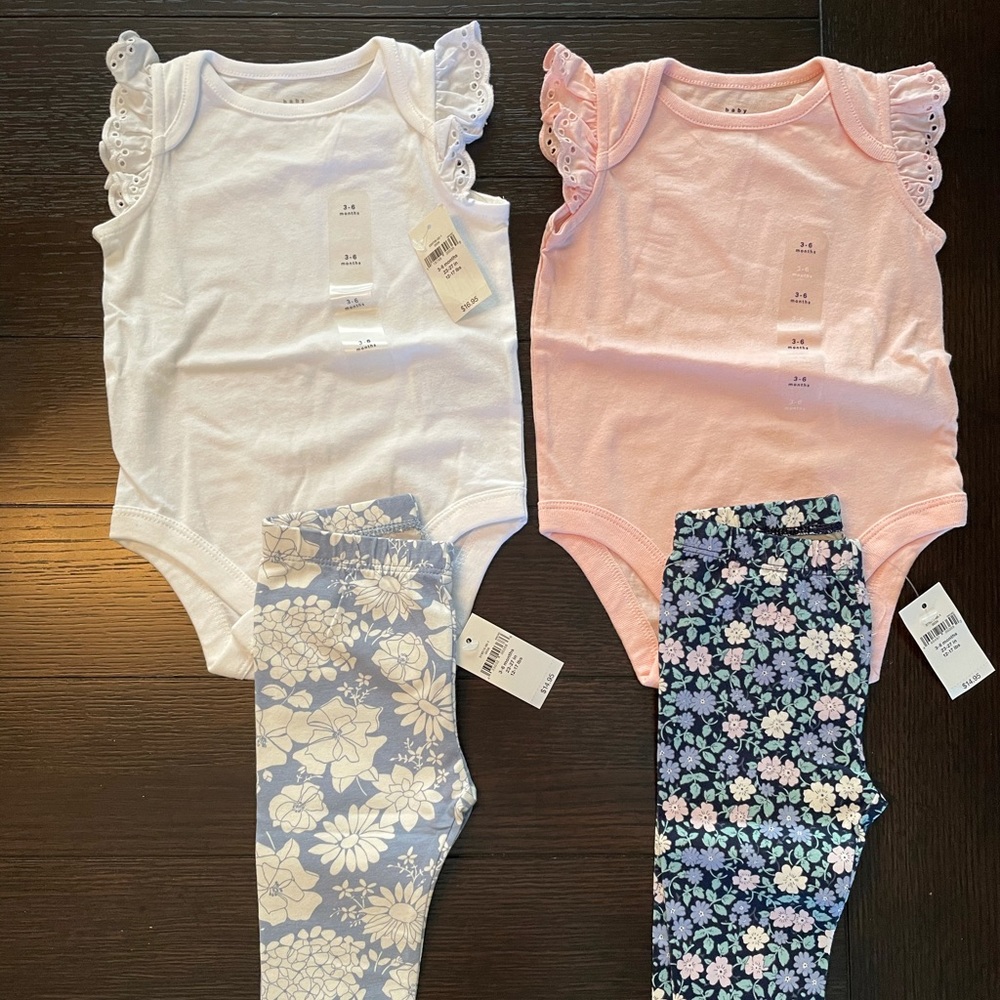 NWT Two Baby Gap 3-6 Outfits